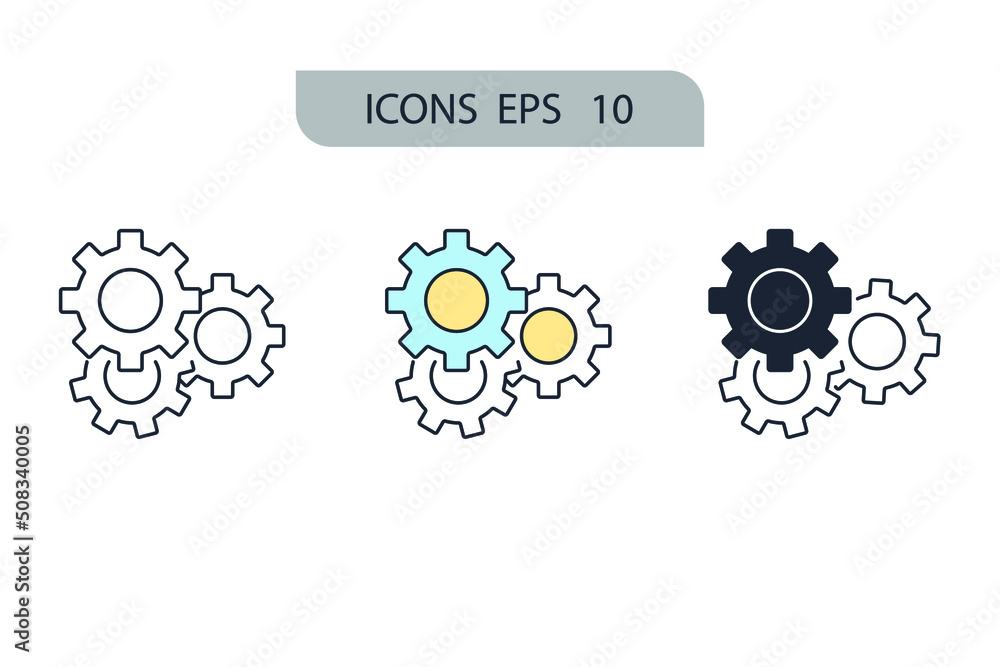 execution icons symbol vector elements for infographic web execution icons symbol vector elements for infographic web