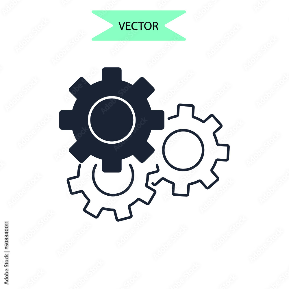 execution icons symbol vector elements for infographic web execution icons symbol vector elements for infographic web