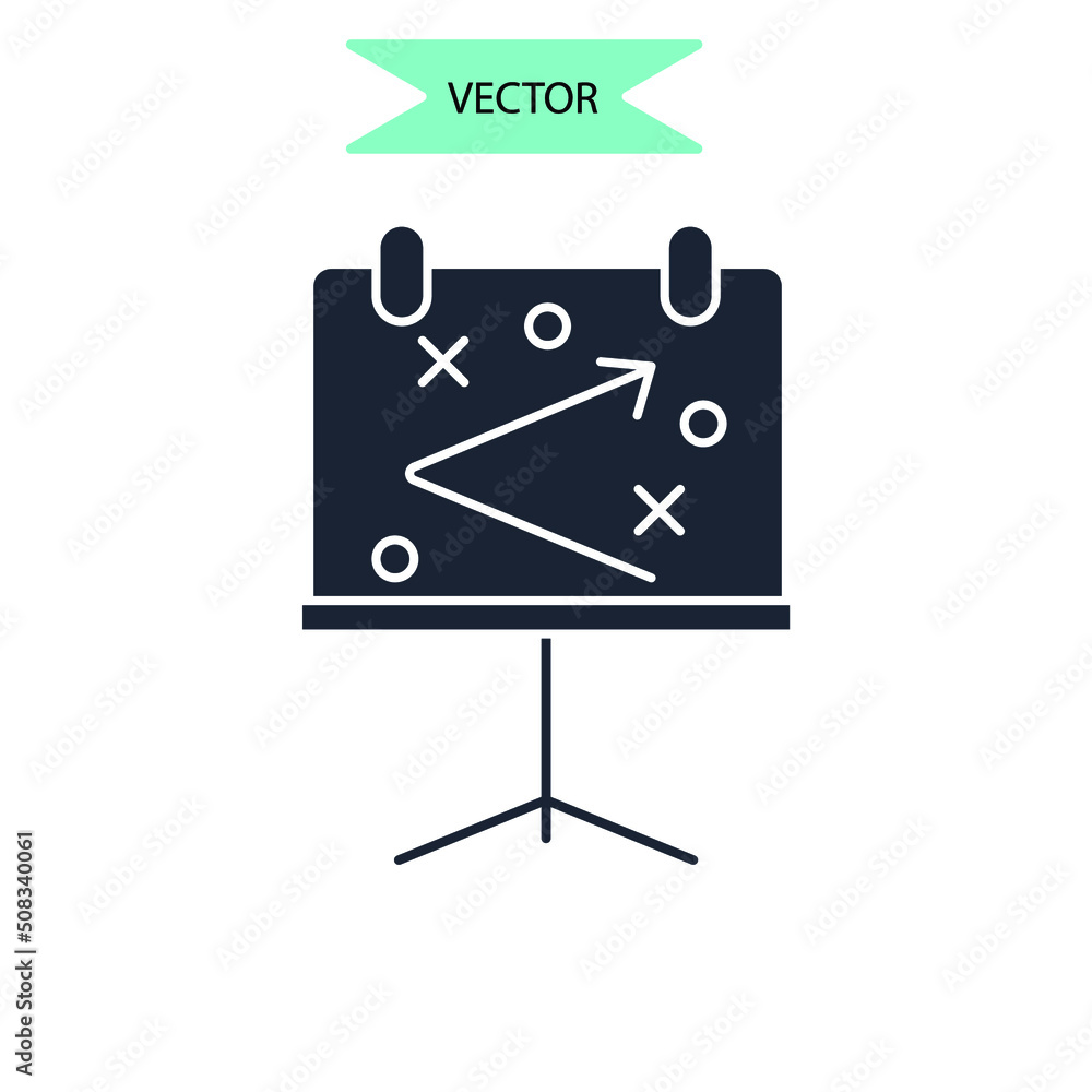 Strategy icons symbol vector elements for infographic web Strategy icons symbol vector elements for infographic web