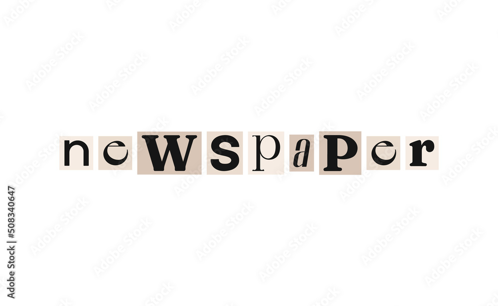 Newspaper hand drawn lettering. Newspaper clipping. Anonymous message, collage style.
Can be used in social media, web design. Poster, banner, greeting card. Vector illustration. Vintage style. Newspaper hand drawn lettering. Newspaper clipping. Anonymous message, collage style.
Can be used in social media, web design. Poster, banner, greeting card. Vector illustration. Vintage style.