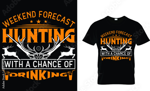 Hunting t shirt design template...