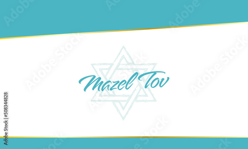 mazel tov, bar mitzvah , illustration, bat mitzvah , vector, tov mazel, jewish , wedding , party, greeting card, Anniversary , birthday , birthday, gold, star of david, celebration, blue, card, bright