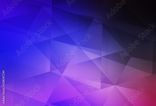 Dark Pink, Blue vector triangle mosaic template.