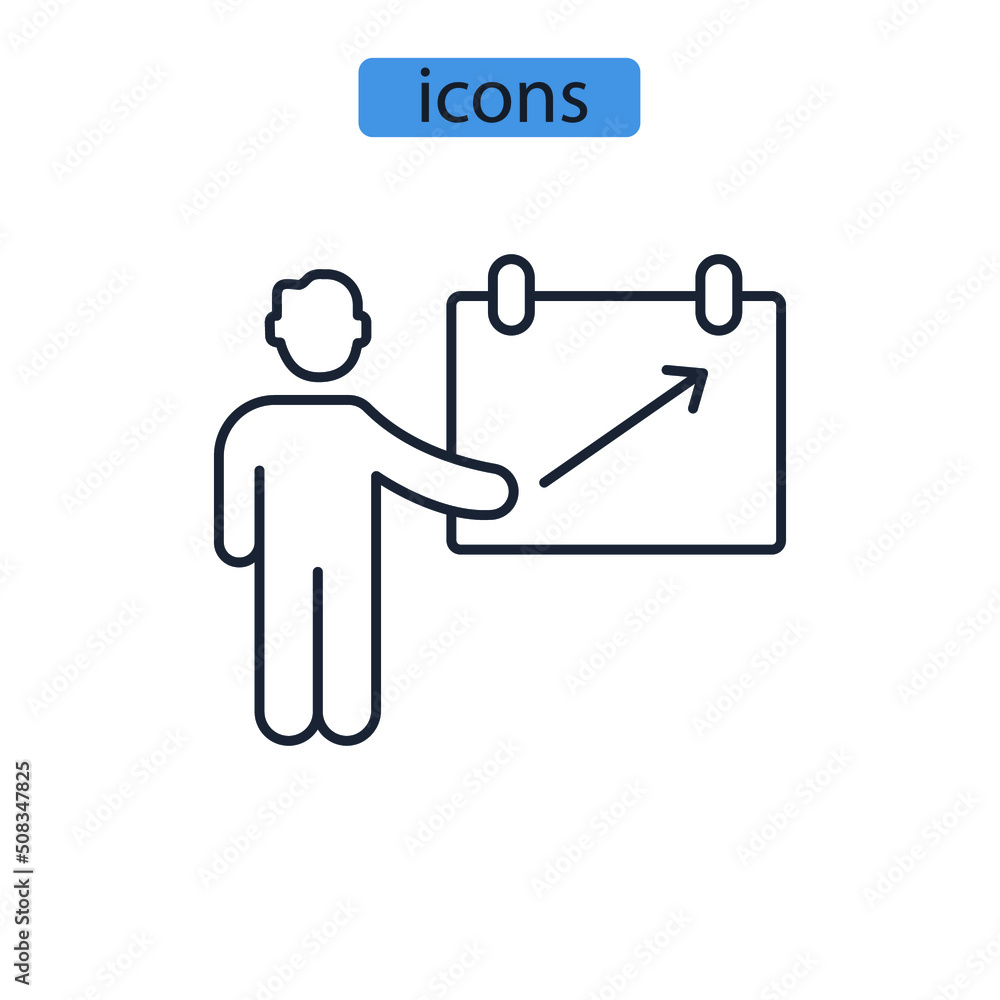 Improvement icons symbol vector elements for infographic web Improvement icons symbol vector elements for infographic web