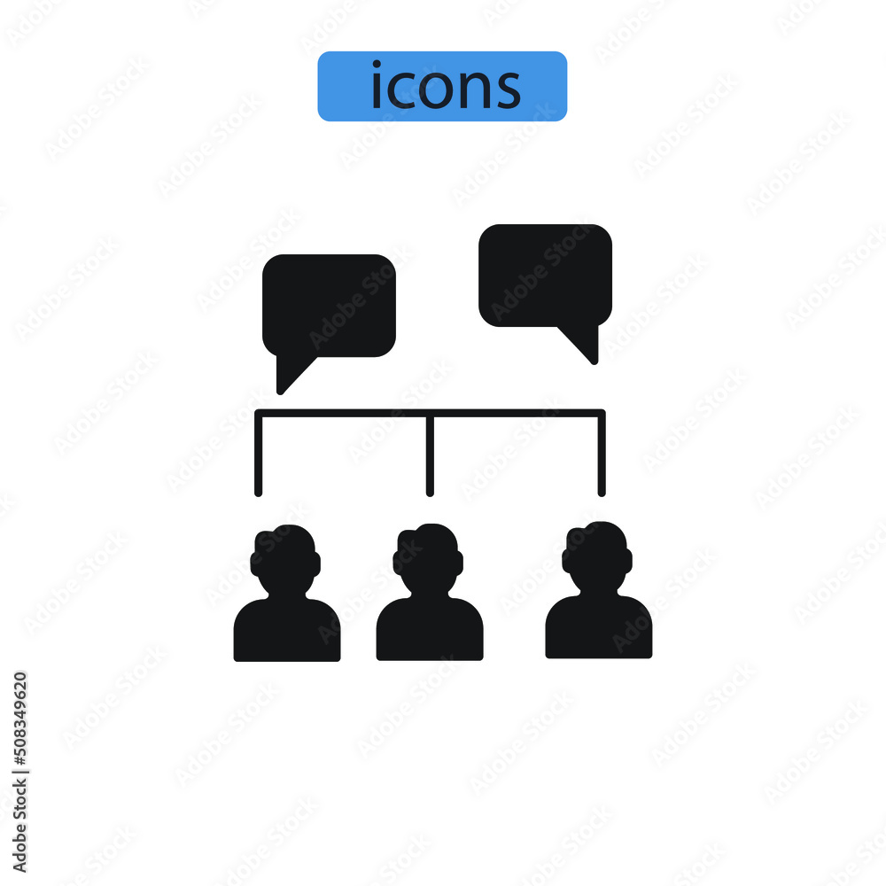 discussion icons symbol vector elements for infographic web discussion icons symbol vector elements for infographic web