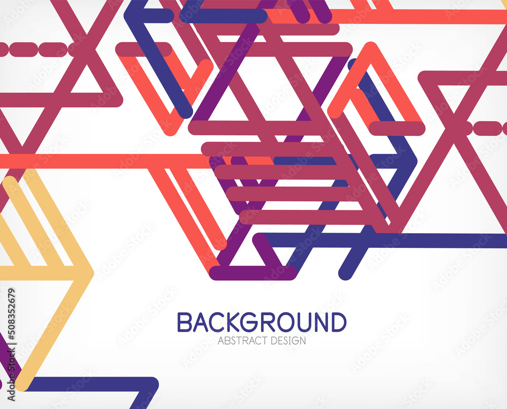 Abstract background. Color lines on white background. Linear abstract composition. Techno or business concept for wallpaper, banner, background, landing page Abstract background. Color lines on white background. Linear abstract composition. Techno or business concept for wallpaper, banner, background, landing page