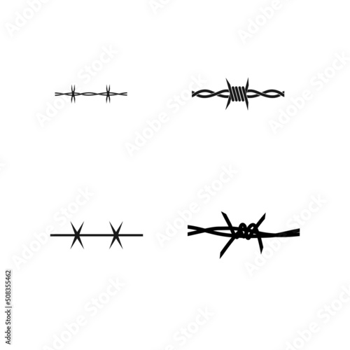 barbed wire icon illustration design © Ida