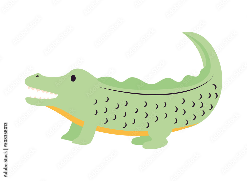 Obraz premium cute crocodile icon