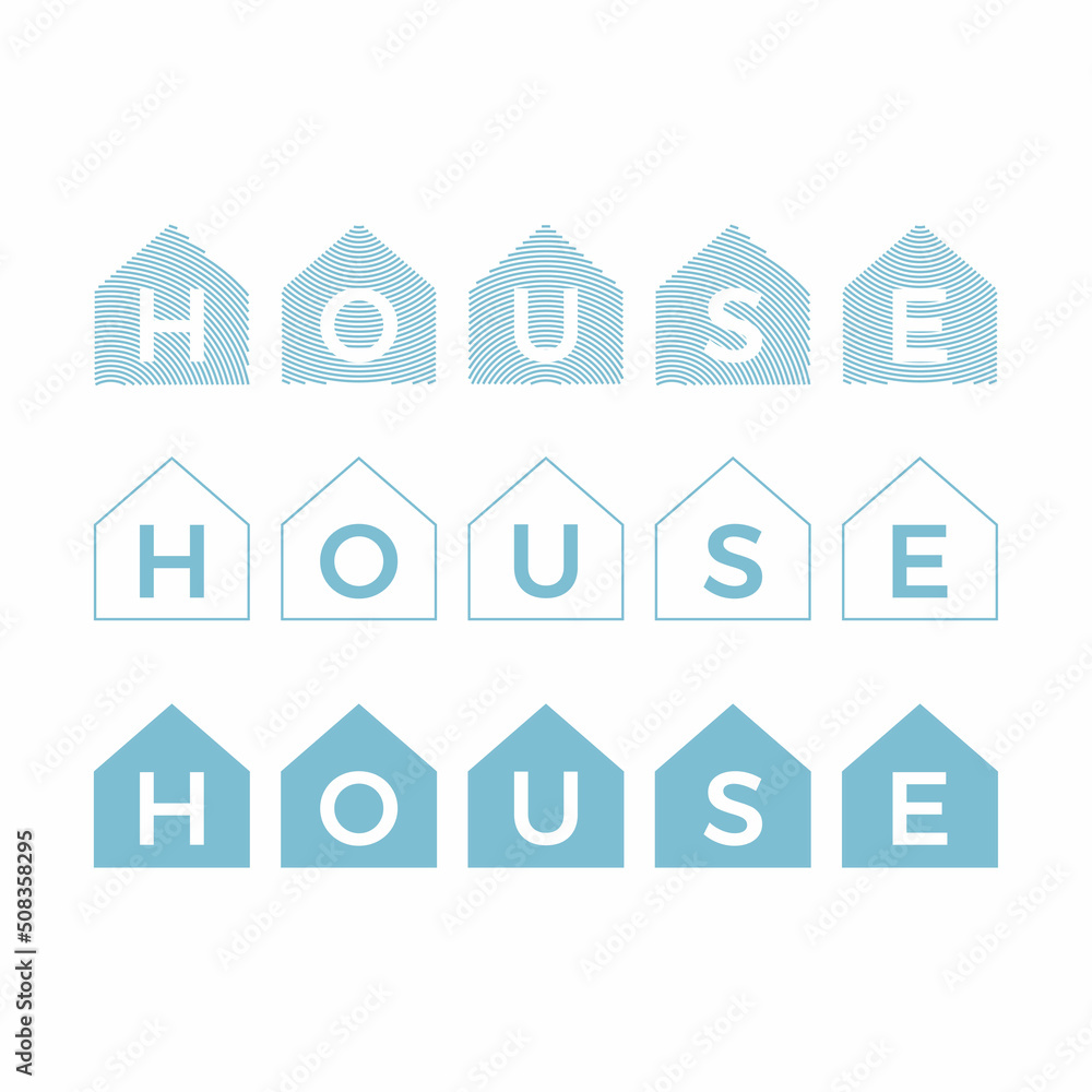 Set of collection real estate house logo design template