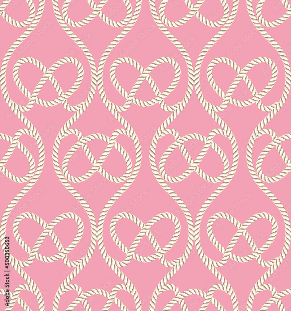 Obraz premium Rope seamless pattern, great for wallpaper and textile.