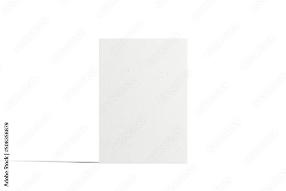 front view blank paper mockup illustration 3d render isolated on white background front view blank paper mockup illustration 3d render isolated on white background