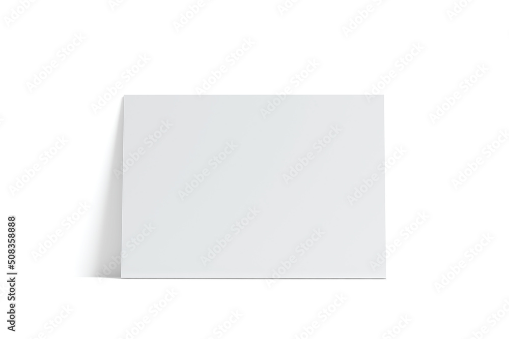 front view blank paper mockup illustration 3d render isolated on white background front view blank paper mockup illustration 3d render isolated on white background