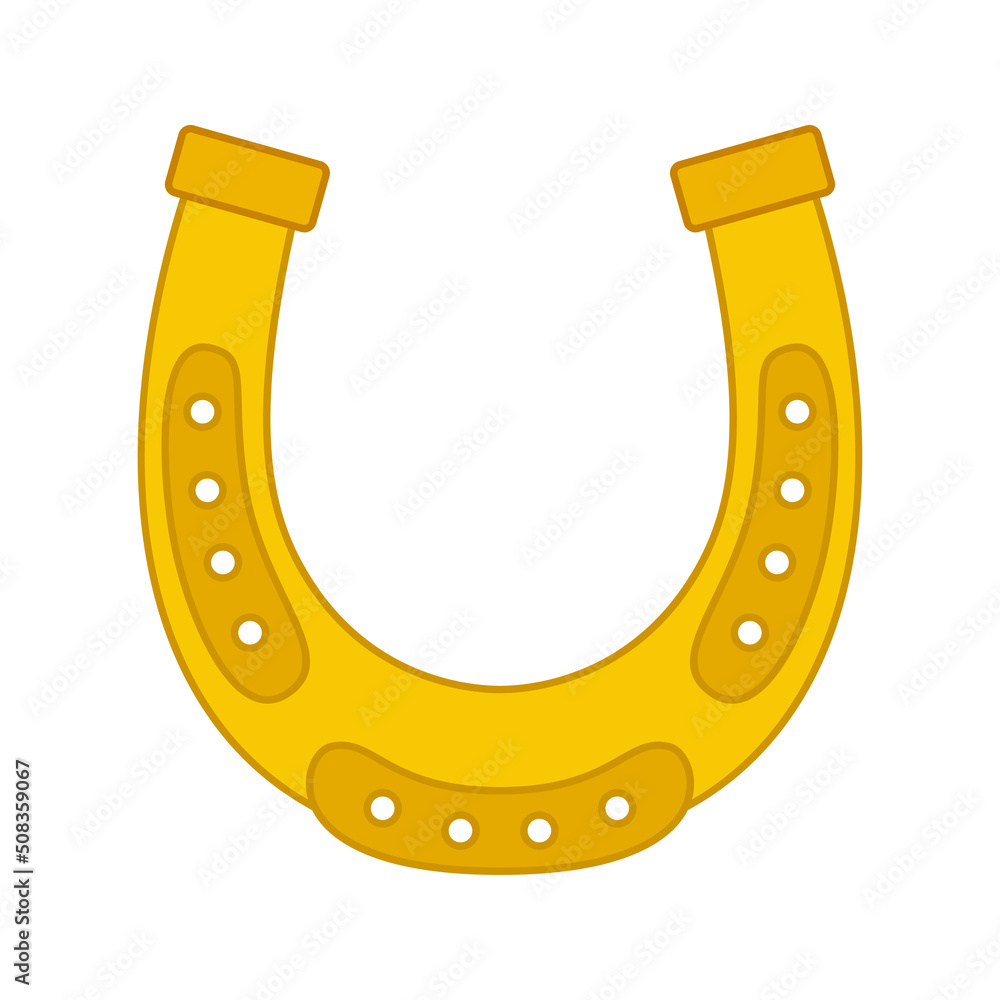 Horseshoe isolated on white background. Vector illustration Horseshoe isolated on white background. Vector illustration