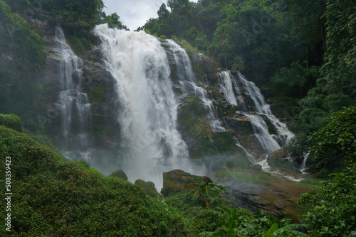 Waterfall in rainy season