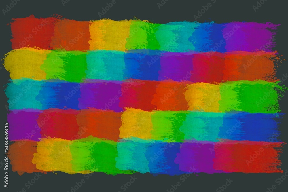 Lgbt community symbol in rainbow colors. Abstract painting background. Watercolor rainbow. Background in the colors of the LGBT flag. 