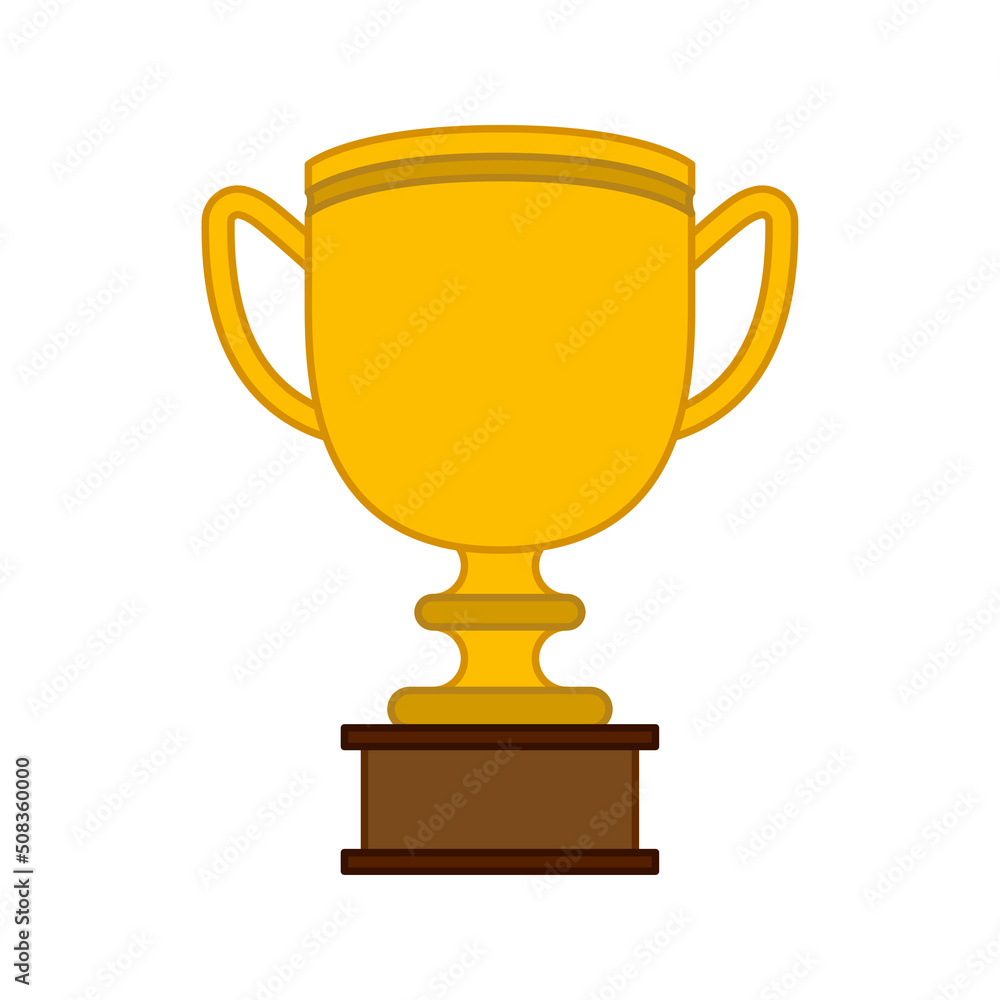 Trophy isolated on white background. Vector illustration Trophy isolated on white background. Vector illustration