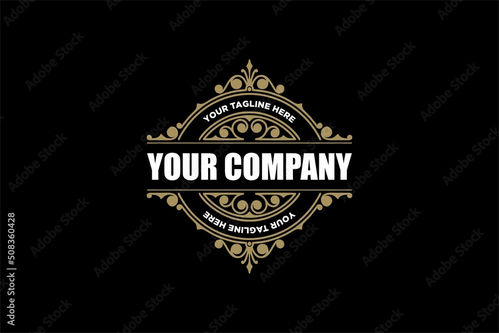 Fototapeta premium CIRCLE LOGO VINTAGE CONCEPT OLD STYLE