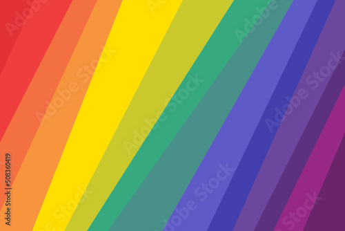 Striped line abstract rainbow colorful LGBT pride theme empty background vector design template. 