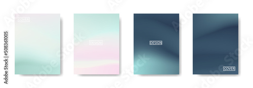 Set of abstract background with beautiful gradation color, colorful background for poster flyer banner backdrop.vertical banner.cool fluid background vector illustration