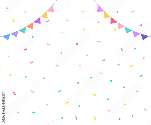 confetti and firecracker sauce for promotions and events illustration set. party, diary, decorate, event. Vector drawing. Hand drawn style.