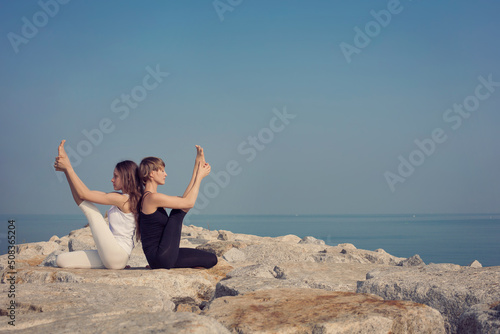 Tableau sur toile Yoga outdoor