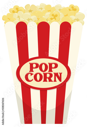 Popcorn box isolated on white background