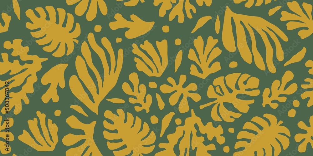 Leaves Seamless Pattern Abstract Modern Style. Floral Pattern with Abstract Tropical Leaves for Wedding, Anniversary, Birthday and Party. Botanical Modern Abstract Print Design. Vector EPS 10 Leaves Seamless Pattern Abstract Modern Style. Floral Pattern with Abstract Tropical Leaves for Wedding, Anniversary, Birthday and Party. Botanical Modern Abstract Print Design. Vector EPS 10