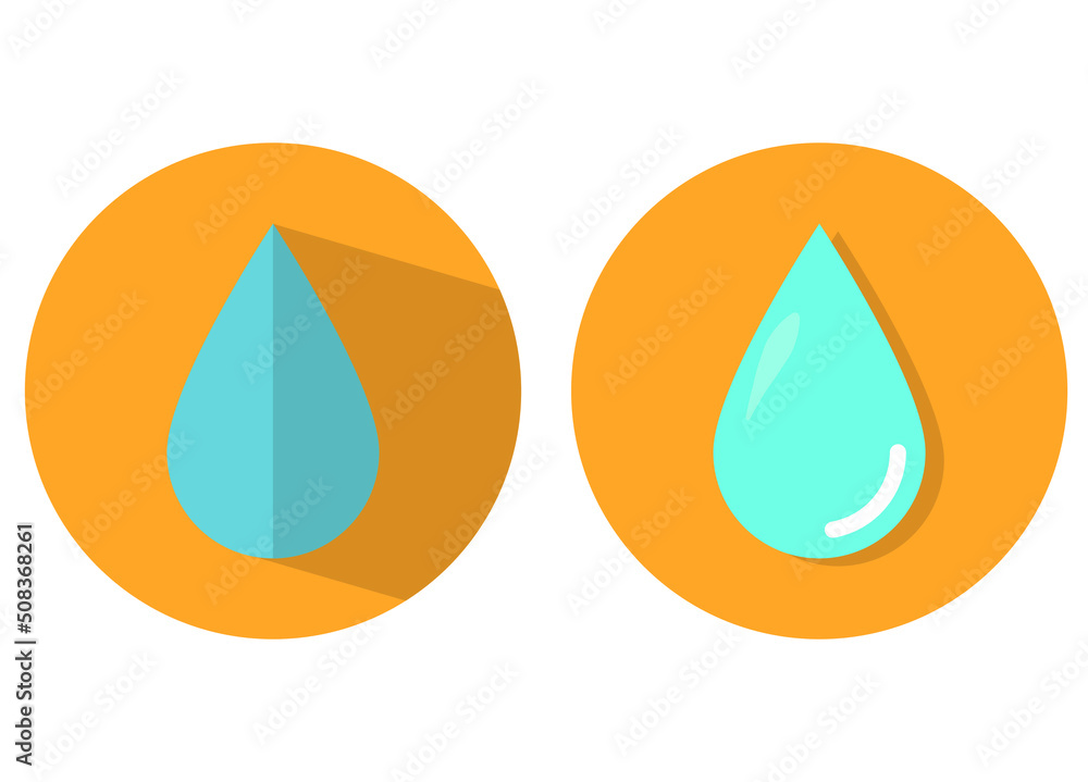 Water drop icon. Water symbol on a light background. Pure water. Water drop icon. Water symbol on a light background. Pure water.