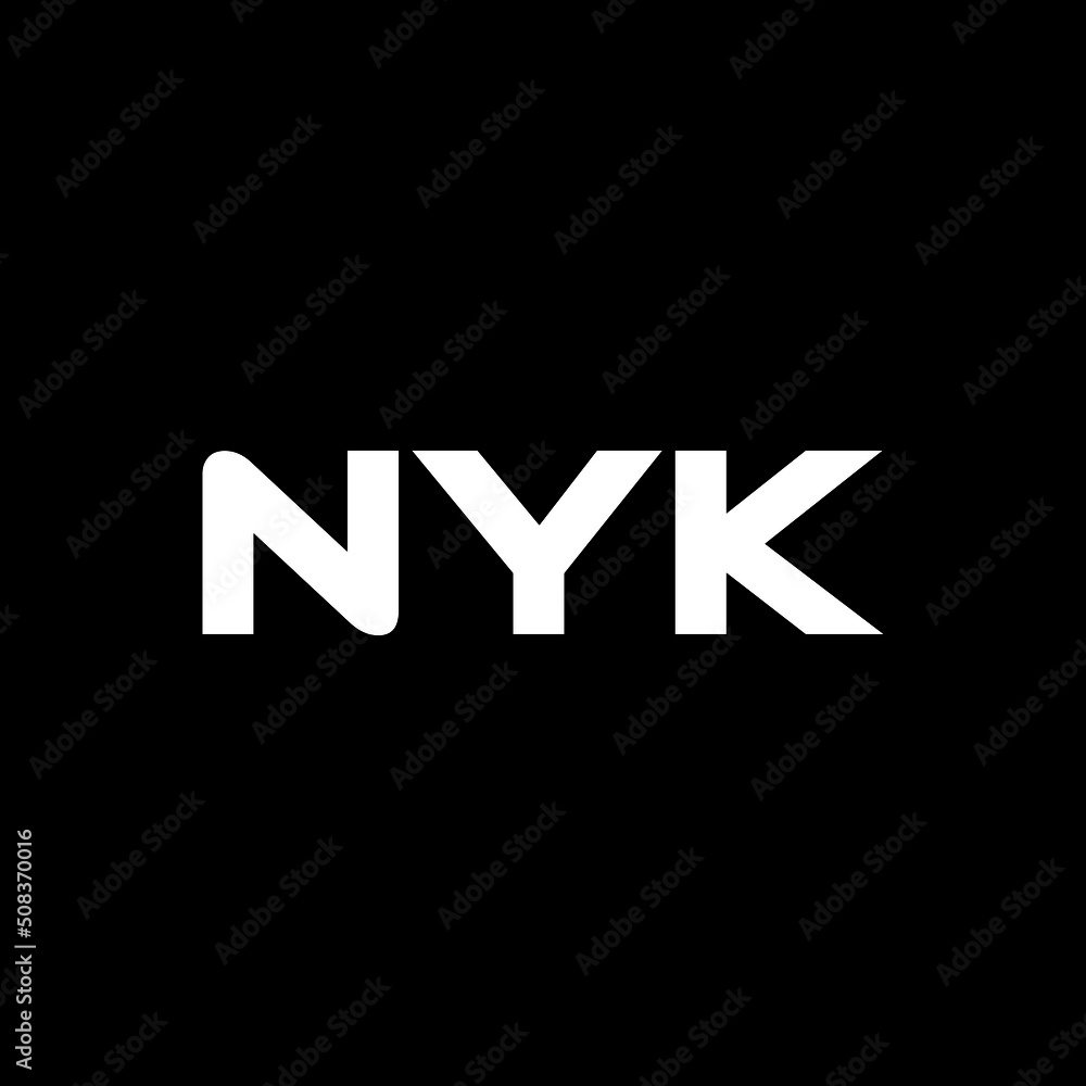 NYK letter logo design with black background in illustrator, vector logo modern alphabet font overlap style. calligraphy designs for logo, Poster, Invitation, etc. NYK letter logo design with black background in illustrator, vector logo modern alphabet font overlap style. calligraphy designs for logo, Poster, Invitation, etc.