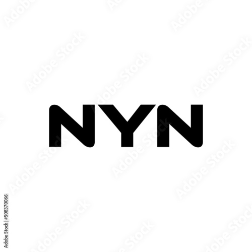 NYN letter logo design with white background in illustrator, vector logo modern alphabet font overlap style. calligraphy designs for logo, Poster, Invitation, etc.
