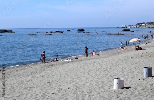 Obraz na płótnie Forio - Spiaggia libera di Citara w salonie