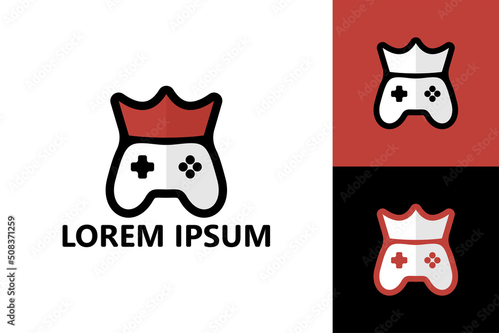 Fototapeta premium Gaming king logo template design vector