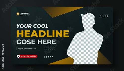 Modern YouTube video thumbnail for workshop promotion Corporate thumbnail and web banner template	