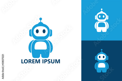 Robot logo template design vector