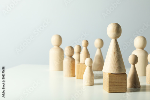 Tableau sur toile Concept of business roles, space for text