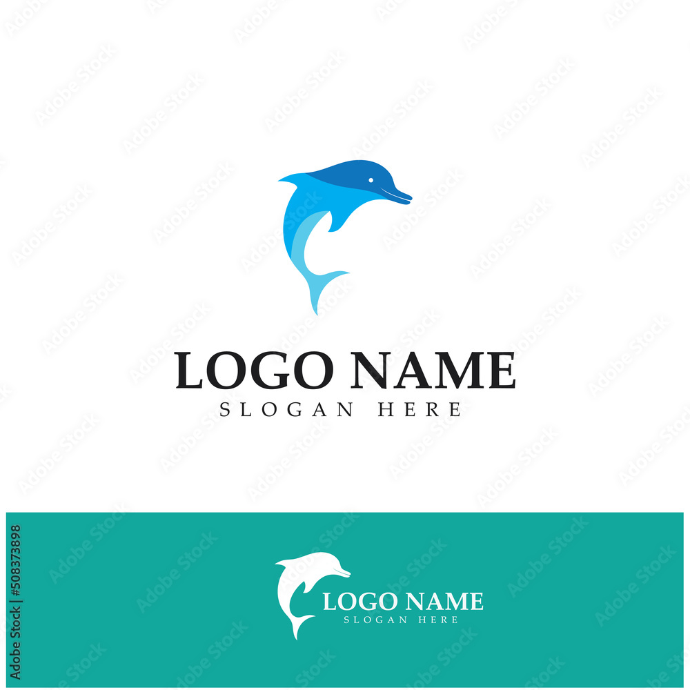 Obraz premium dolphin icon logo design symbol vector