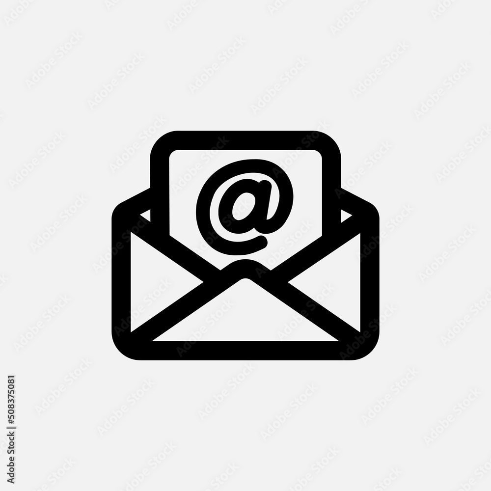 Email icon in line style about essentials, use for website mobile app presentation Email icon in line style about essentials, use for website mobile app presentation