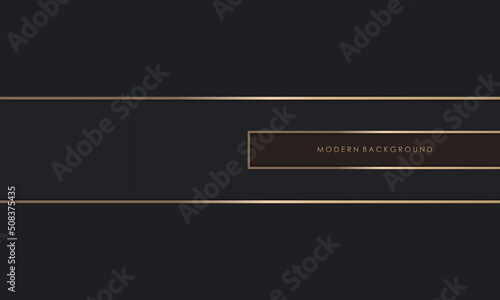 Black dop with golden and brown lines luxury design