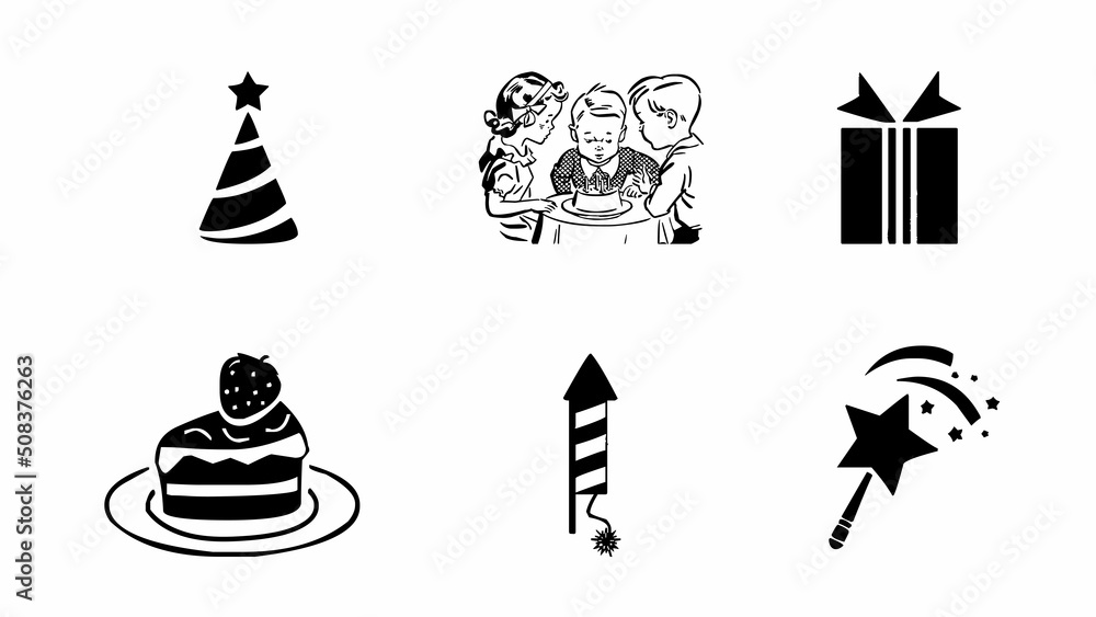 birthday logo | celebration logo | party logo