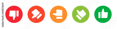 Rating thumbs, vector icons