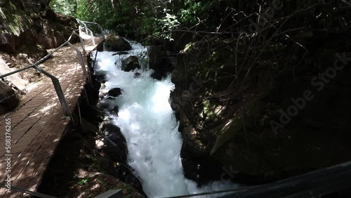 Upper Hermon River - Banias, which flows between the rocks in the Golan Heights. View from above photo