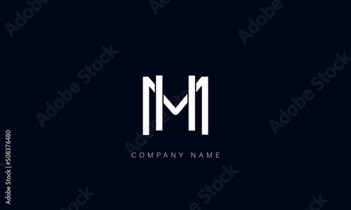 HM, MH Abstract Letters Logo Monogram