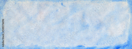 水彩タッチの青色背景 アナログの質感あふれる横長素材