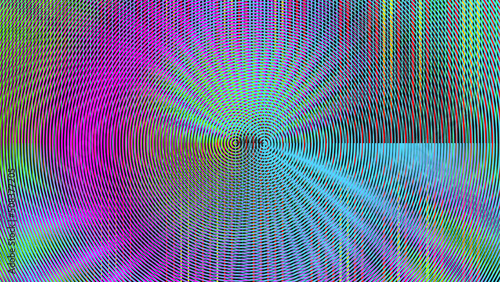 Glitch distorted geometric background . Modern art design . Noise destroyed glitched poster . Trendy defect error background with speed lines  .Glitch effect .vector 