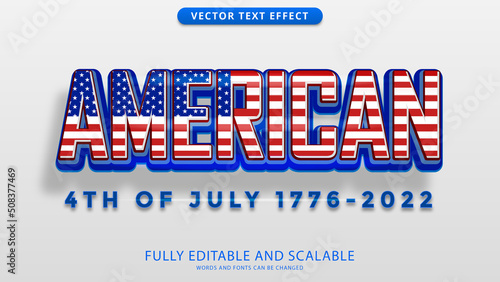 american text effect editable eps file