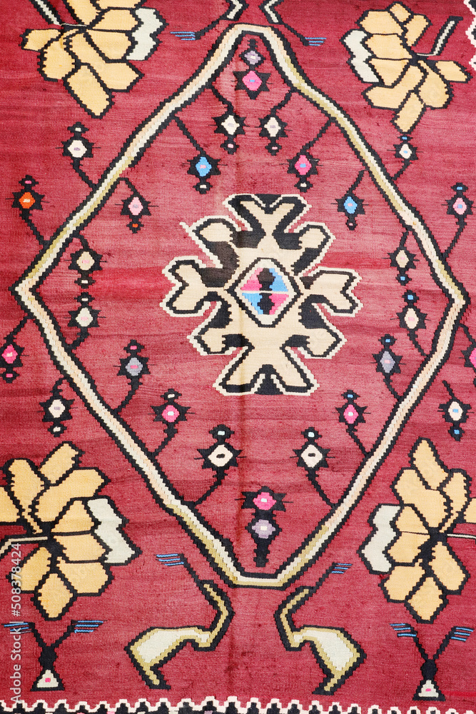 wool woven old antique Turkish rug wool woven old antique Turkish rug
