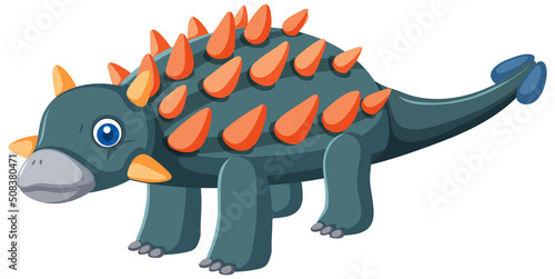 Cute Ankylosaurus Dinosaur Cartoon