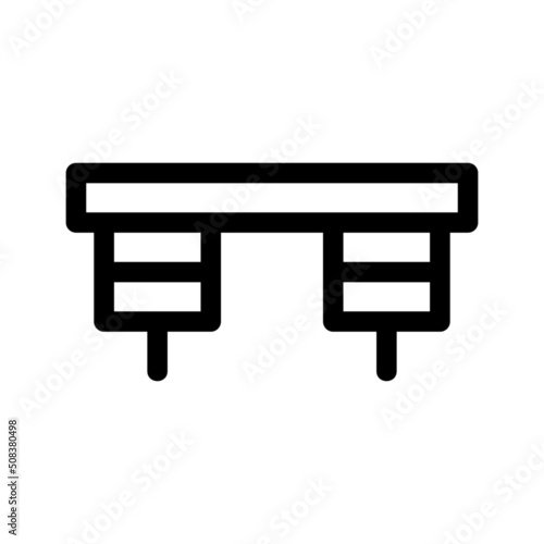 desk icon or logo isolated sign symbol vector illustration - high quality black style vector icons
