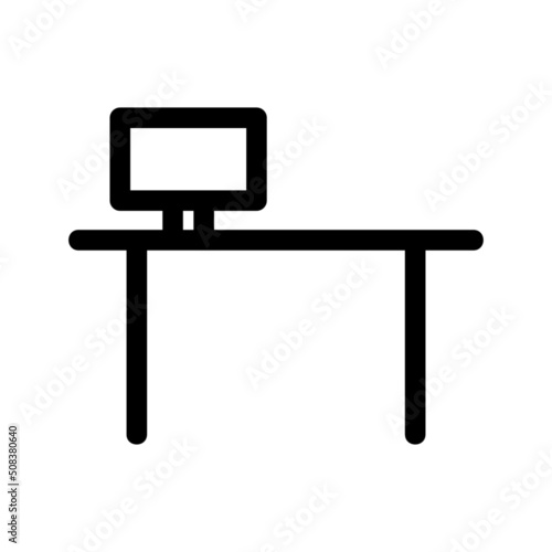 desk icon or logo isolated sign symbol vector illustration - high quality black style vector icons

