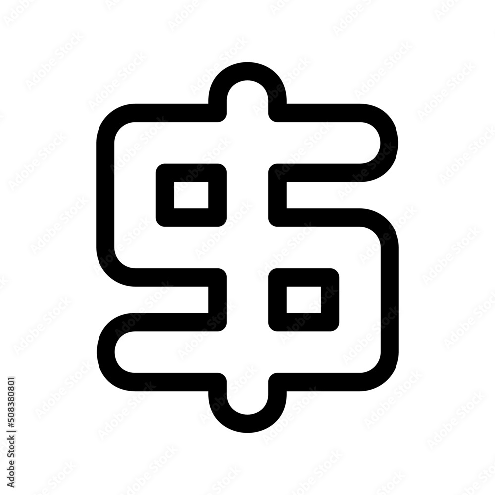 Obraz premium dollar broker icon or logo isolated sign symbol vector illustration - high quality black style vector icons 